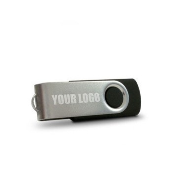 Custom Swivel USB Flash Drive w/ 1 Color - 2 GB