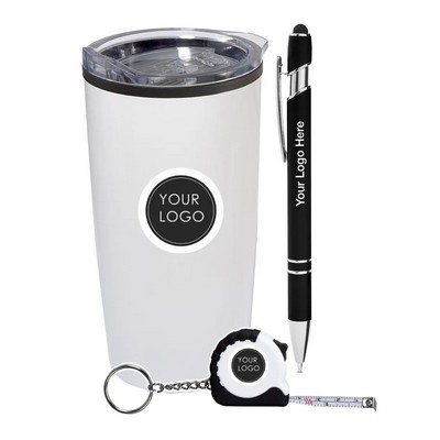 Tape Measure, Pen & Tumbler Gift Set