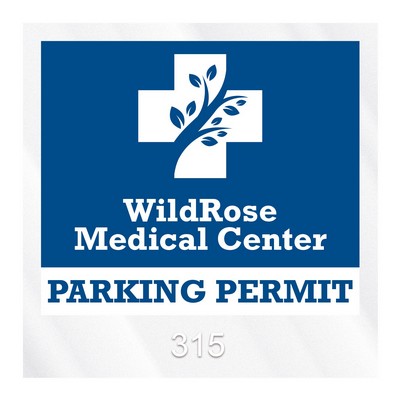 Inside Parking Permit | Square | 3" x 3" | Clear Static