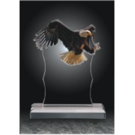 Leaping Eagle Vertical Acrylic Award, 6" W x 8.75" H