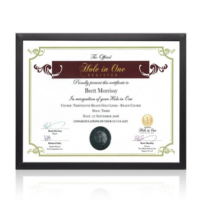 Metropolitan Cert Frame - Black 8½"x11"