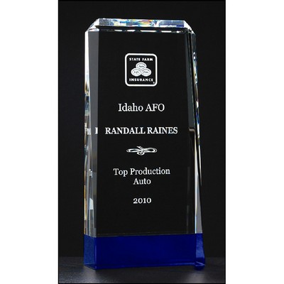 Premium Cobalt Clear Award (4 3/8" x 9.75")