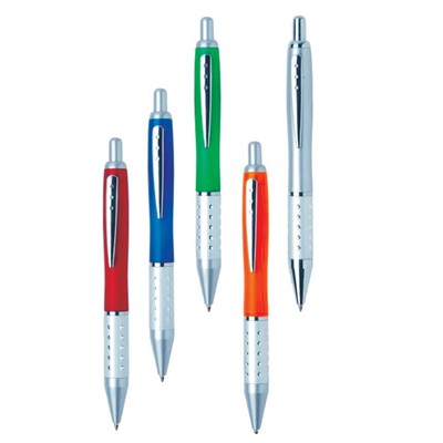 Plastic 2-Tone Dazzle Click Action Ball Point Pen