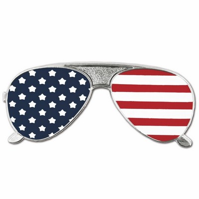 American Flag Sunglasses Pin