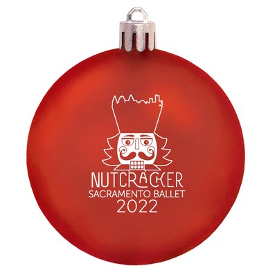 Matte Red Shatterproof Ball Ornament 80 Mm