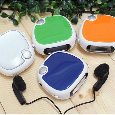 Portable Pedometer w/Radio/LED Alarm