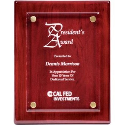 Floating Acrylic Plaque - 10-1/2" x 13" - Red Piano Finish