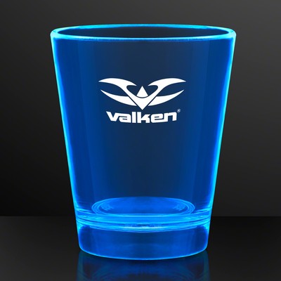 1.5 oz. UV Reactive Blue Glow Shot Glasses - Domestic Print