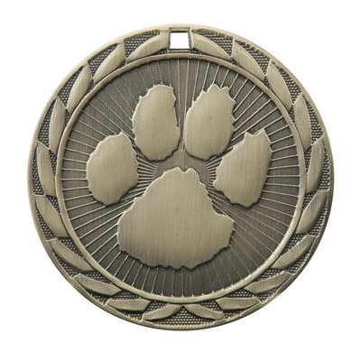 Medal, "Paw Print" FE Iron - 2" Dia.