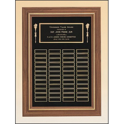 Solid Walnut Perpetual Plaque, 15x18", 24 plates