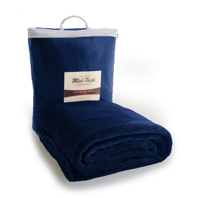 Cloud Mink Touch Throw (Navy Blue)