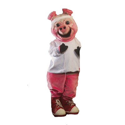 Ollie Pig w/Clothing Mascot Costume