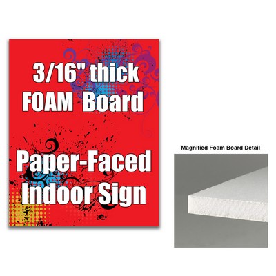 Foam-24x24-Paper Faced Foam Board- double sided. 3/16" thick. Full color. No Minimum