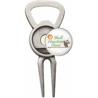 Divot Tool / Bottle Opener w/ 1" Digital Emblem Ball Marker