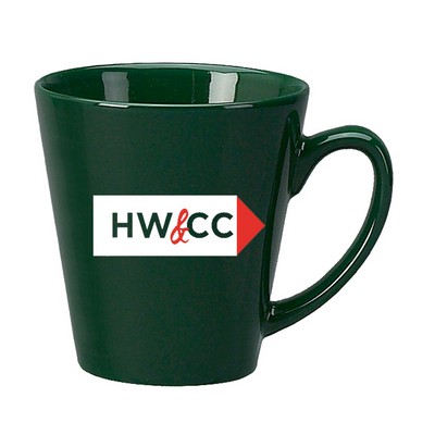 12 Oz. Hunter Green Vitrified Funnel Mug