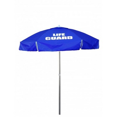 6' Royal Blue Umbrella w/Lifeguard Imprint