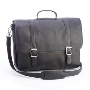 15" Colombian Leather Laptop Satchel Briefcase