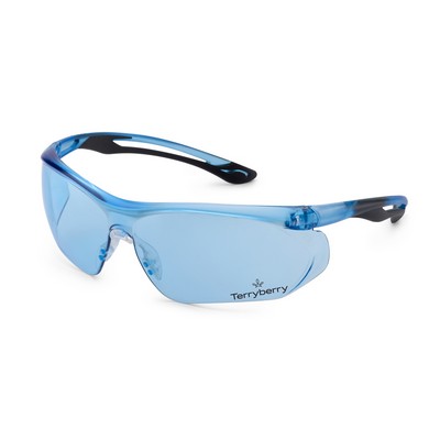 Pacific blue frame, pacific blue lens, Paralax safety glass