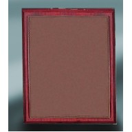 10x13 Red Adler Plaque wiith Dark Brown Lasered Leather Plate