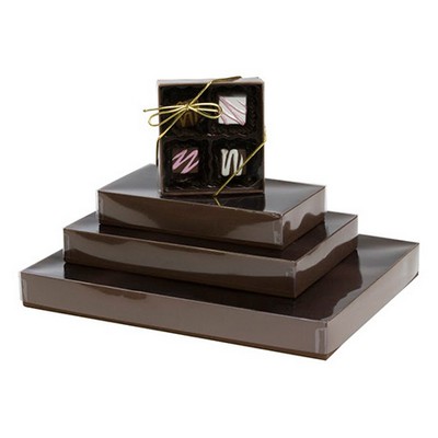 2 Piece Cocoa Brown Candy Box (8 1/8"x5 1/4"x1 1/8")