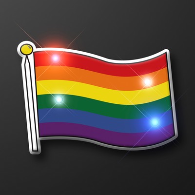 Light Up Rainbow Pride Flag Pins