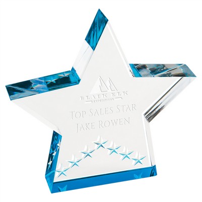 Blue Star Performance Acrylic Award, 5"H