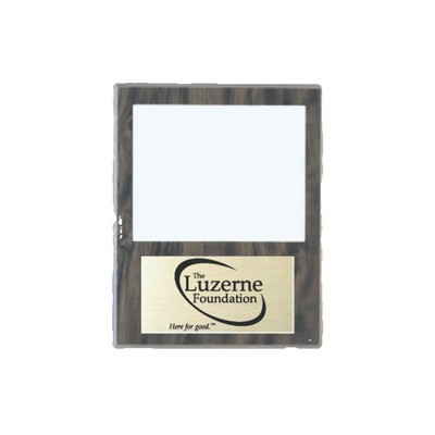 Value Cherry Finish Slide-In Frame Plaque with 3 1/2" x 5" Window