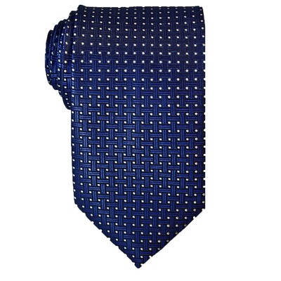 Classic Grid Navy Tie