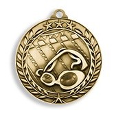 2.75" Wreath Award Swimming Medal