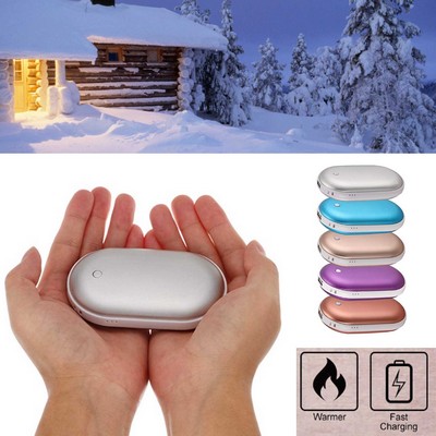 Kidder Hand Warmer + 5200mAh Power Bank Charger (Silver)