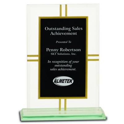 7 1/2" Contemporary Glass 4-Point Award