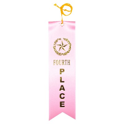 2"x8" 4TH Place Stock Carded Award Ribbon