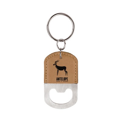 Leatherette Bottle Opener Keychain