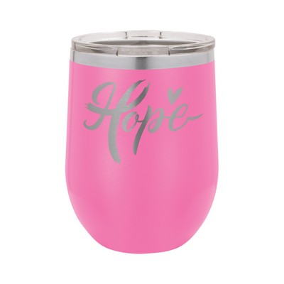 12 Oz. Pink Polar Camel Stemless Tumbler