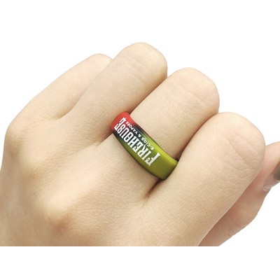 1/4" .25 Screen Printed Silicone Ring