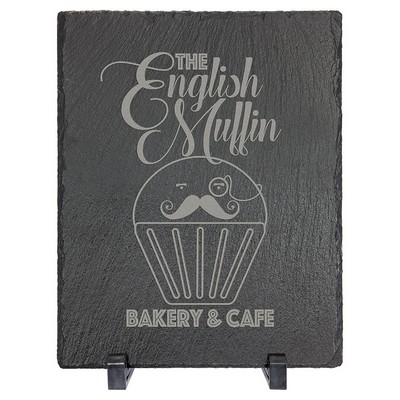 Rectangle Laserable Upright Slate Plaque, 7"x9"