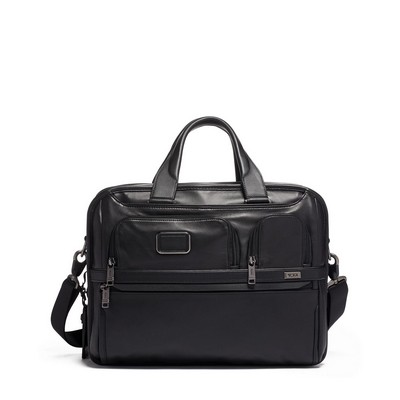 Tumi™ Alpha 3 Expandable Organizer Leather Laptop Briefcase