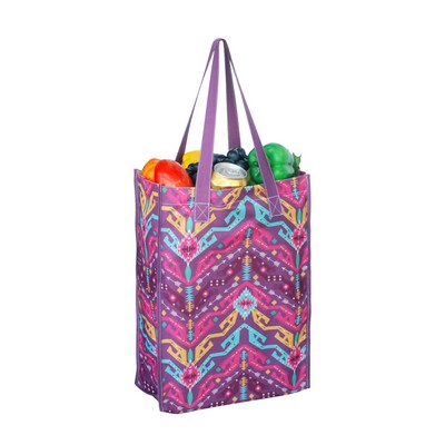 Full Color Cotton Grocery Tote Bag (11.5"x15.5"x5")