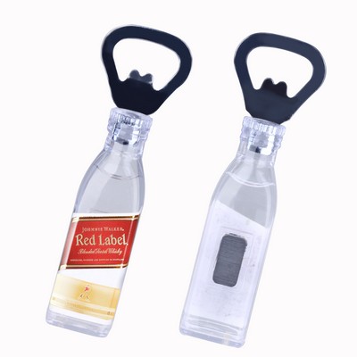 Wine Bottle Shape Bottle Opener w/Magnetic