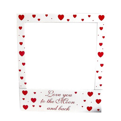 'I Love You to The Moon and Back' Valentine's Day Party Photo Frame Prop, 35 X 30 inches