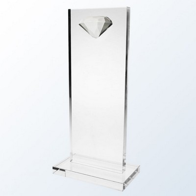 Clear Diamond High-Rise Optic Crystal Award - Medium