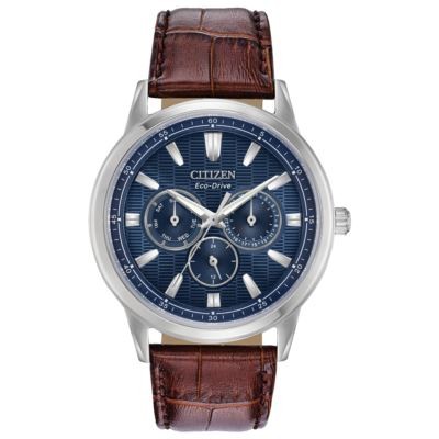 Citizen Men's Corso Eco-Drive Brown Watch w/Midnight Blue Dial