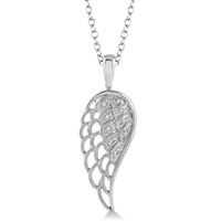 Jilco Inc. Diamond Angel Wing Necklace