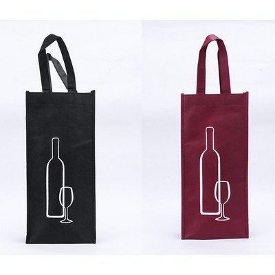 Non-Woven 1 Bottle Wine Tote Bag