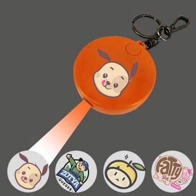 Plastic Round Projector Keychain