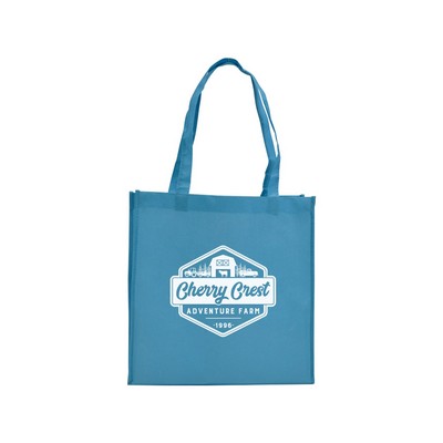 Aqua Non-Woven PP Bright Shopping Bags (13"x5"x13")