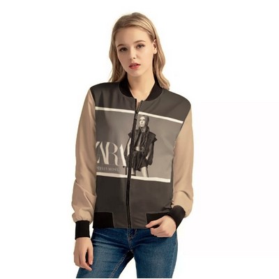 Women's Bomber Jacket w/Full Color Printing