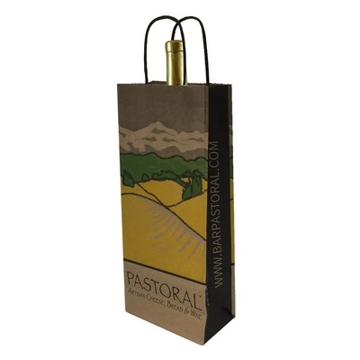 Twisted Handle Wine Tote (5.5"x13"x3.25")