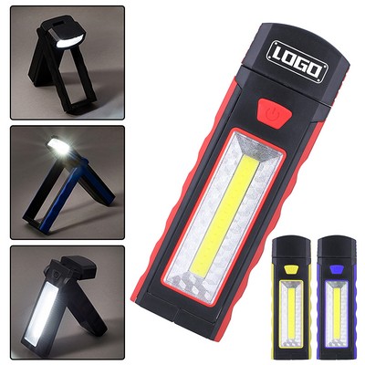 COB Magnetic Flashlight with Stand