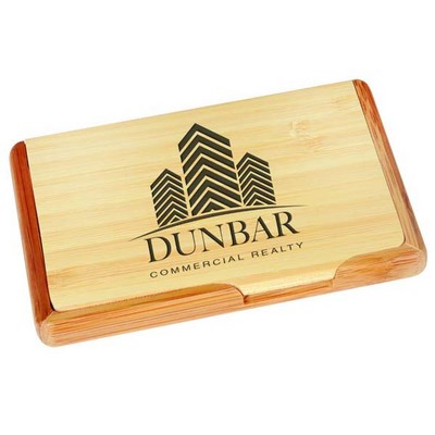 4 1/4" x 2 3/4" Bamboo Business Card Holder